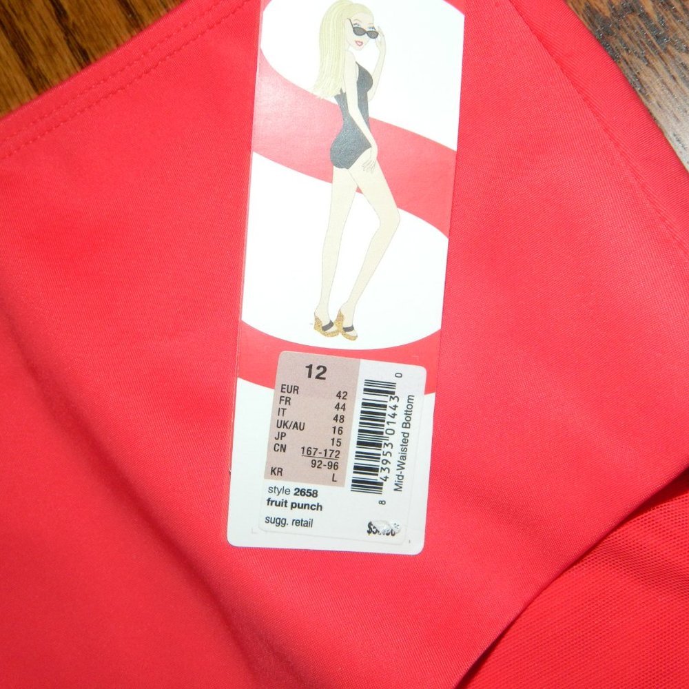 SPANX Coral Pink Strapless Tankini Swim Dress with High-Waist Briefs - Picture 3 of 4